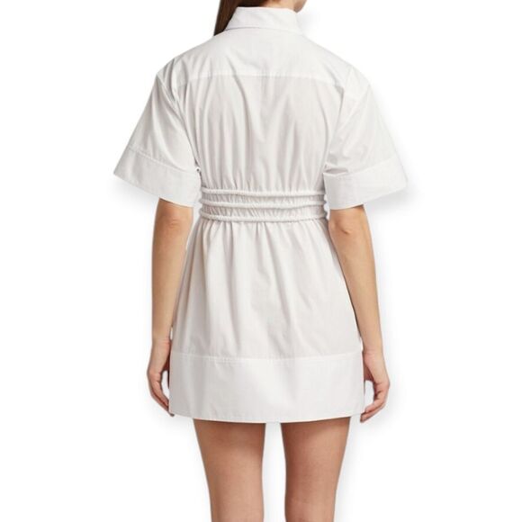 AKNVAS Fiona Rope Belt White Mini Shirtdress - Picture 7 of 13